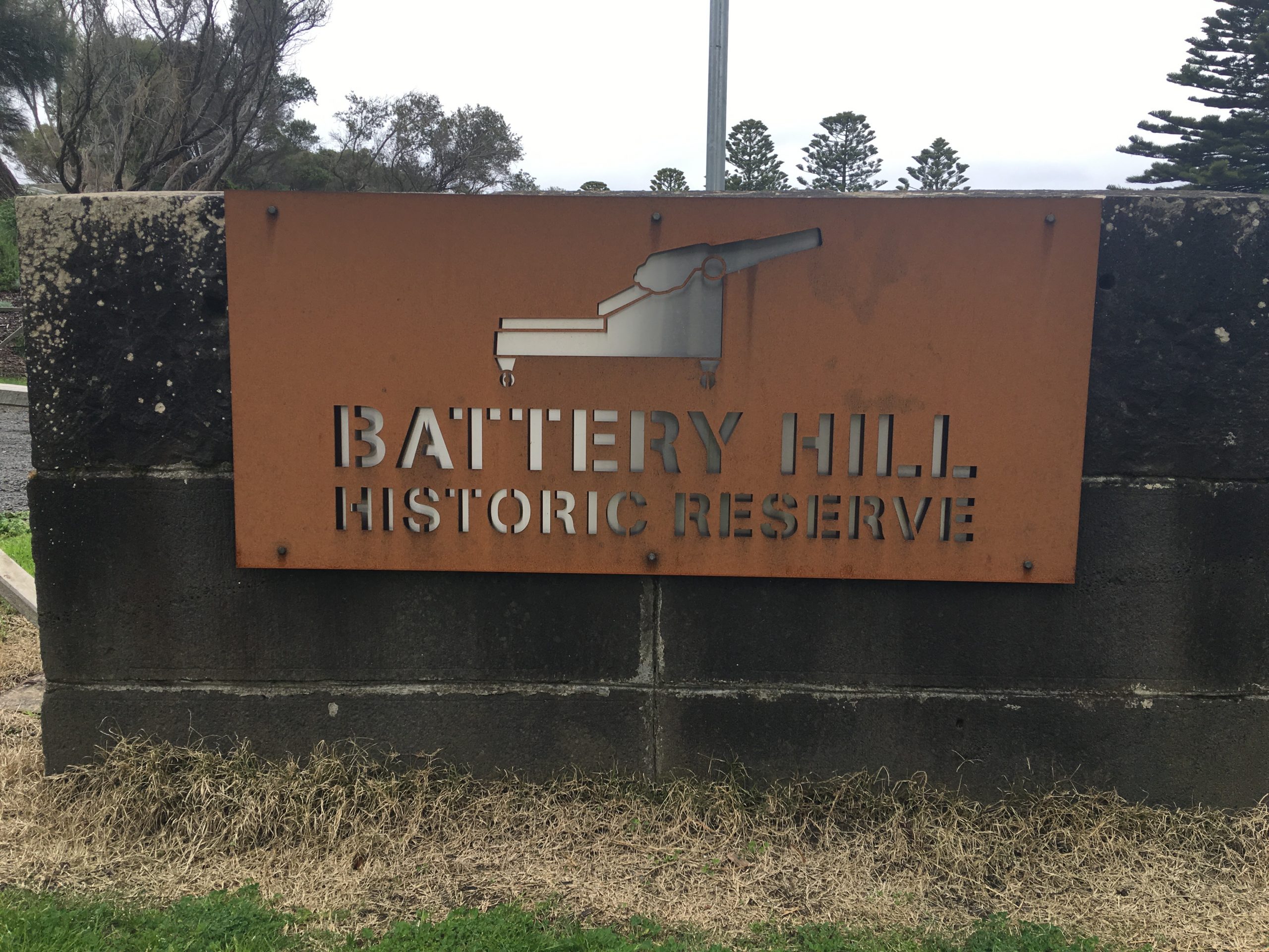 Battery Hill Corten Steel Rusted Sign