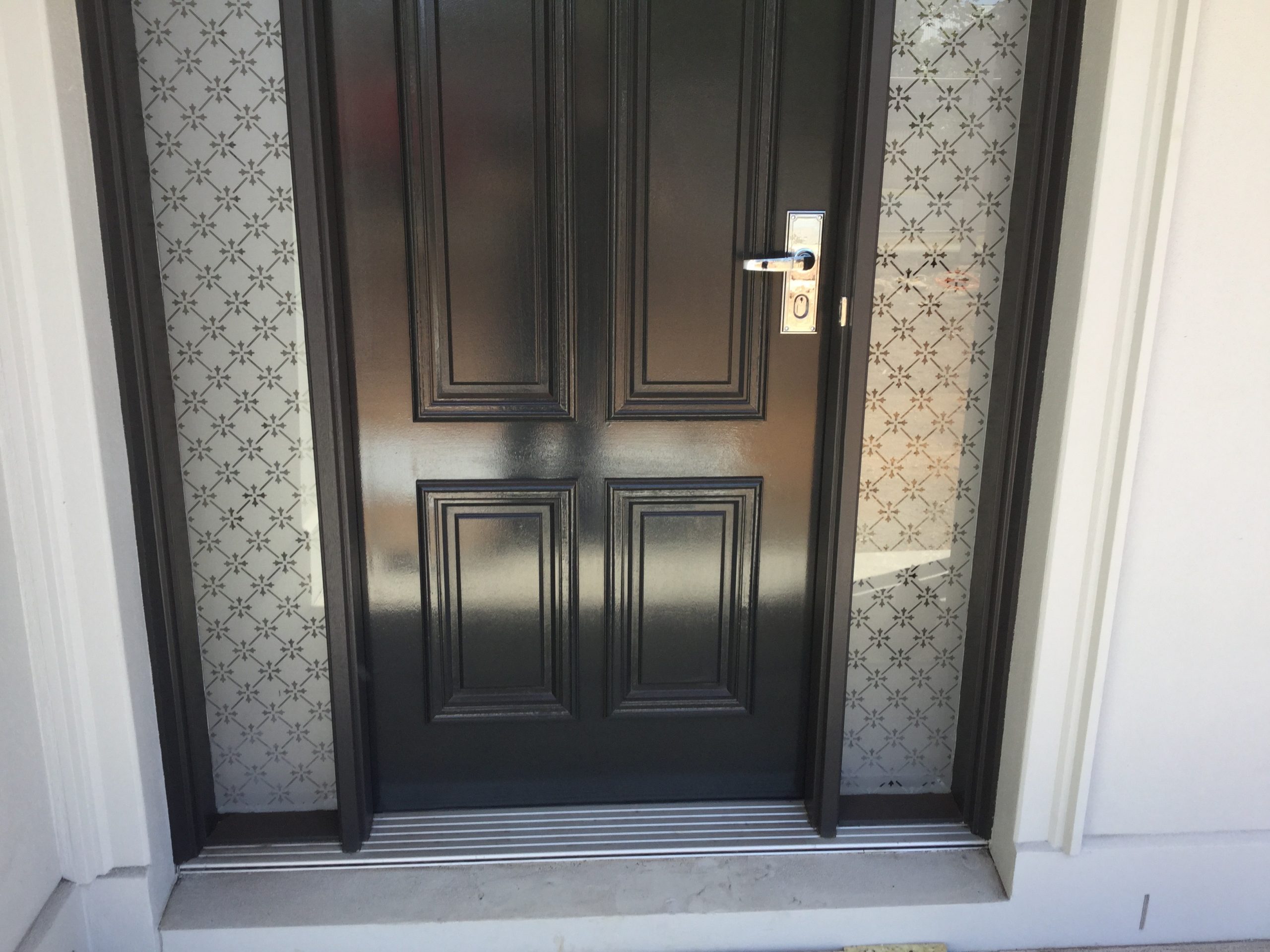 Front Door Glass Etch Film