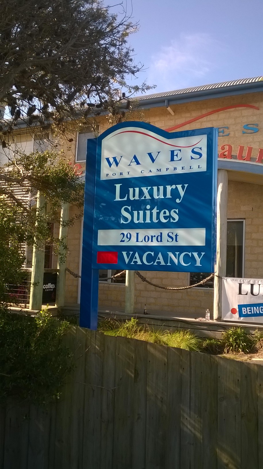 Waves port campbell pylon sign