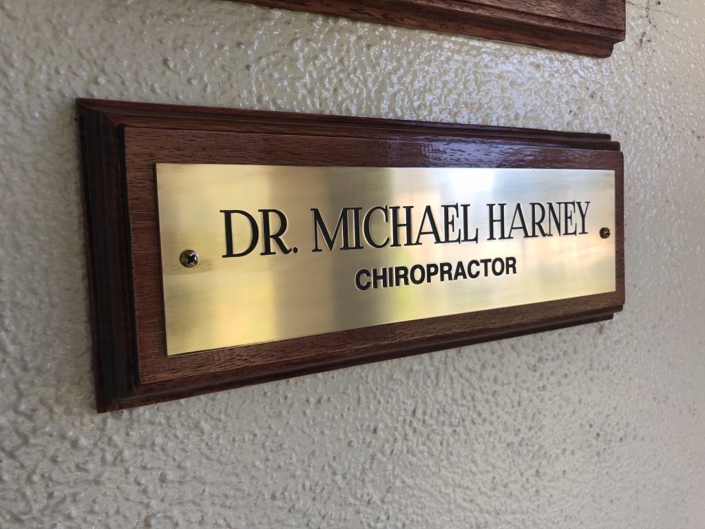 Chiropractor Brass Sign