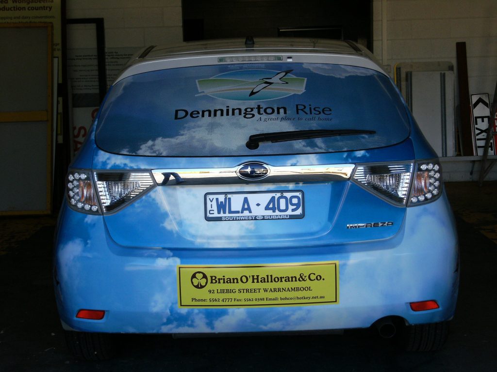 Dennington Rise Vehicle Signage