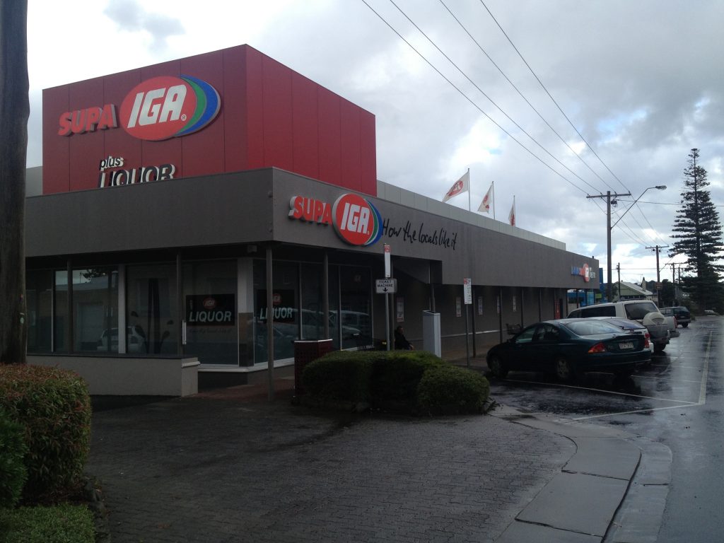 IGA Supermarket Sign