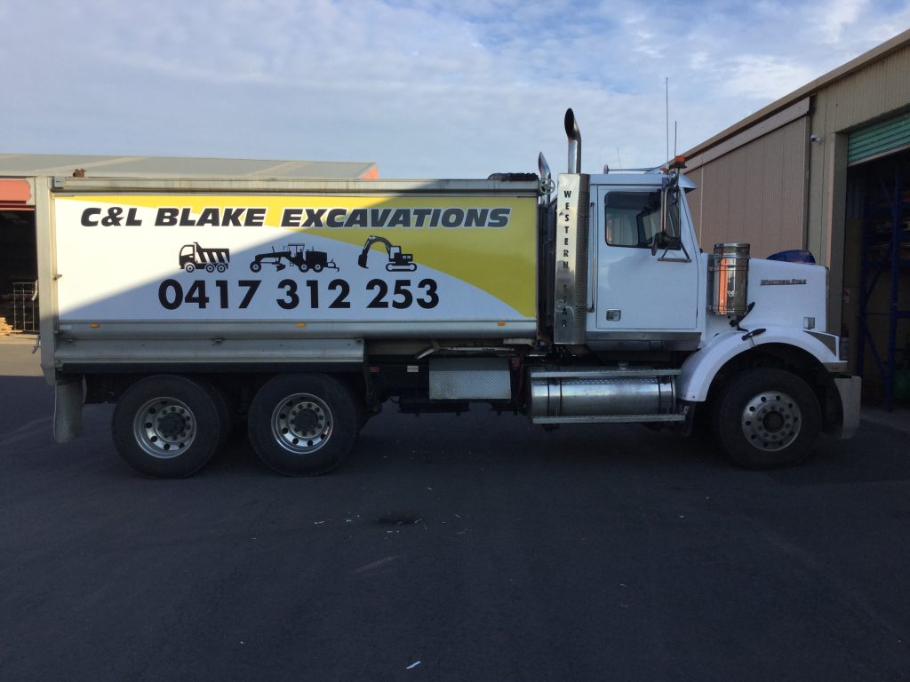 c & l blake truck signage