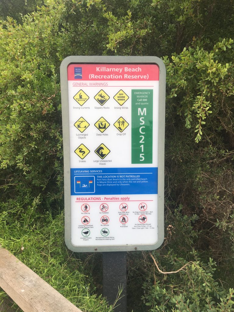 Beach Safety Sign