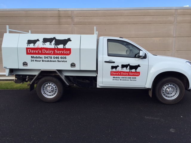 Dave's Dairy Service Vehicle Signage