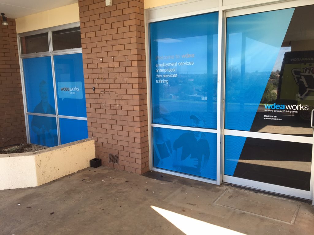 WDEA Window Signage