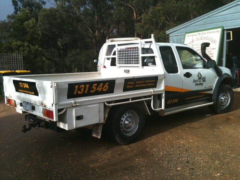 Jims fencing Vehicle Signage