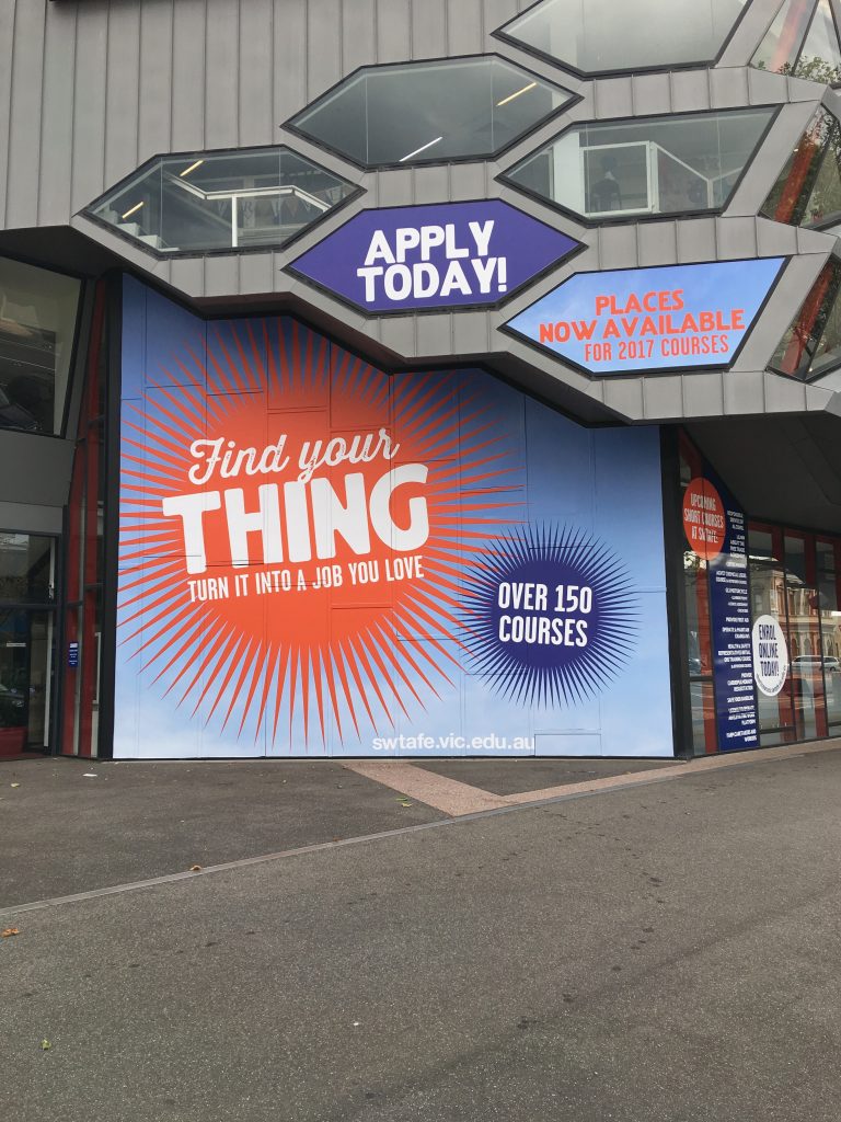 South West Tafe Window Signage