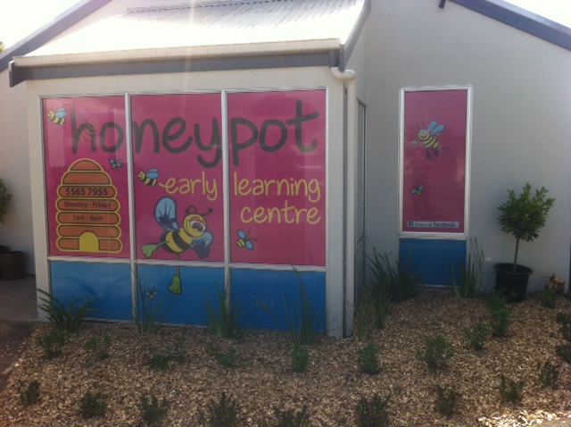 honeypot Window Signage