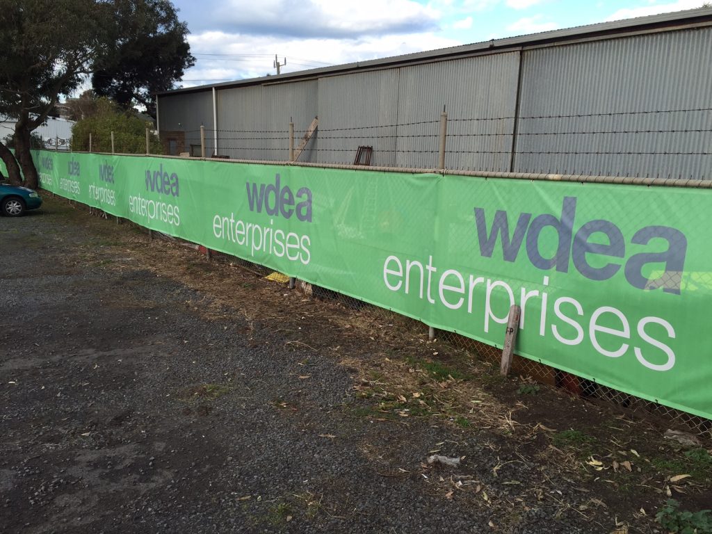 wdea enterprises fence mesh banner